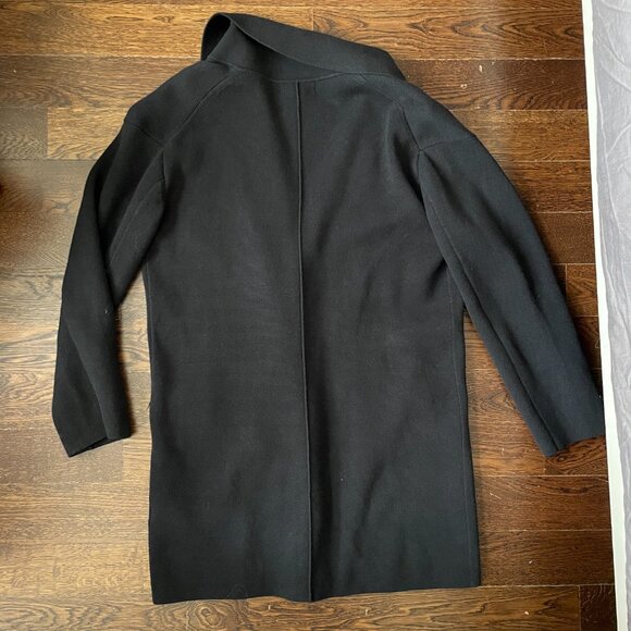 Banana Republic Black Knit Cotton Blend Sweater Coat Jacket-XXS - Picture 3 of 13